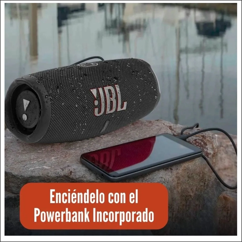 PARLANTE JBL CHARGE 5 BLUETOOTH NEGRO - 5