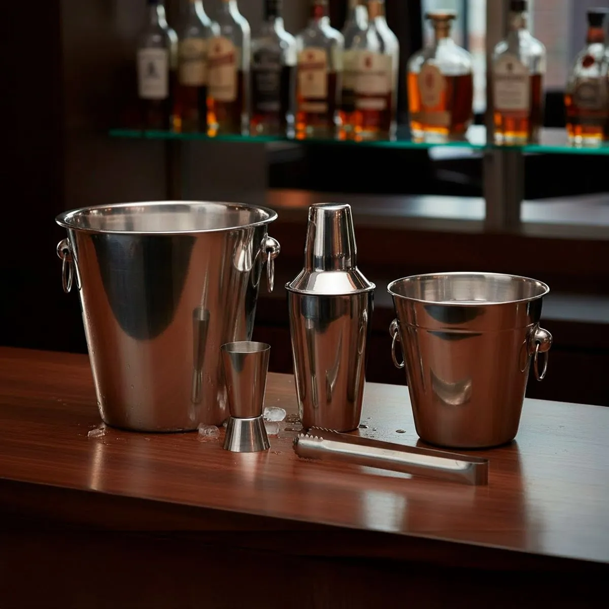 KIT BARTENDER 5 PIEZAS EN ACERO INOXIDABLE RESISTENTE - 2
