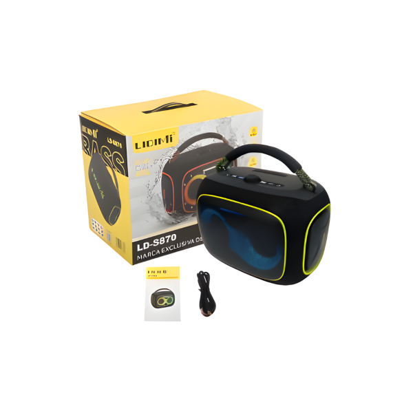 LIDIMI LD-S870 – PARLANTE INALÁMBRICO 100W CON BLUETOOTH, LUCES LED Y BAJOS INTENSOS - 4