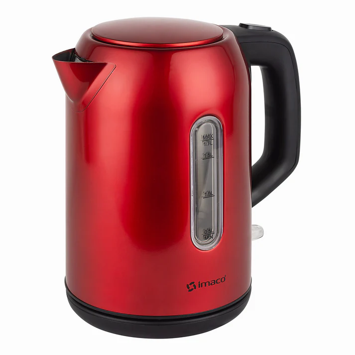 IMACO KE1722R HERVIDOR DE AGUA METÁLICO 1.7L ROJO | DISEÑO MODERNO Y SEGURO - 1