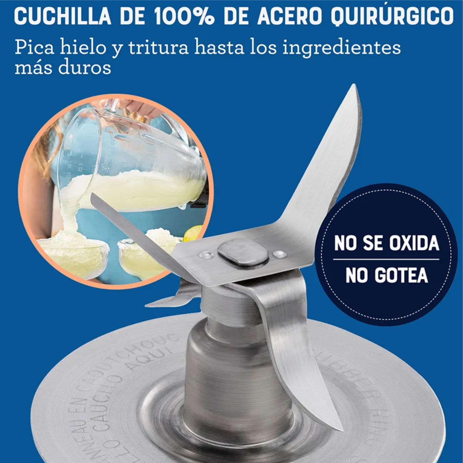 Licuadora Oster BLSTKAGWRD con Vaso de Vidrio Control de Perilla - 6