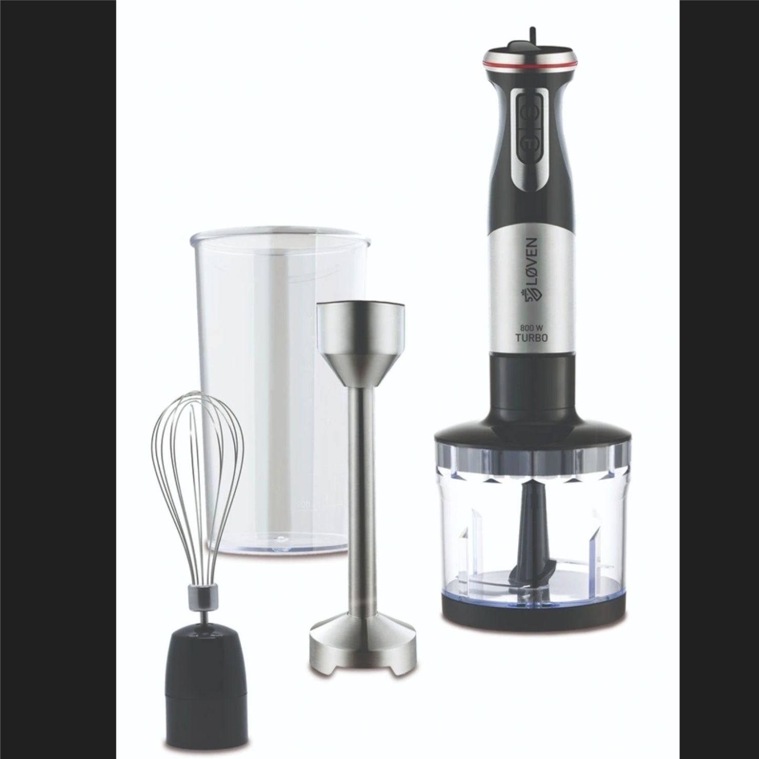 BATIDORA DE INMERSION LOVEN MP800CLA 800W 1L MULTIFUNCION ACERO - 2