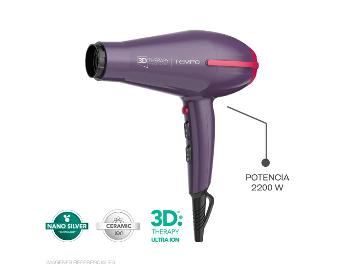 SECADORA GAMA TEMPO 2200W PROFESIONAL PARA CABELLO - 1
