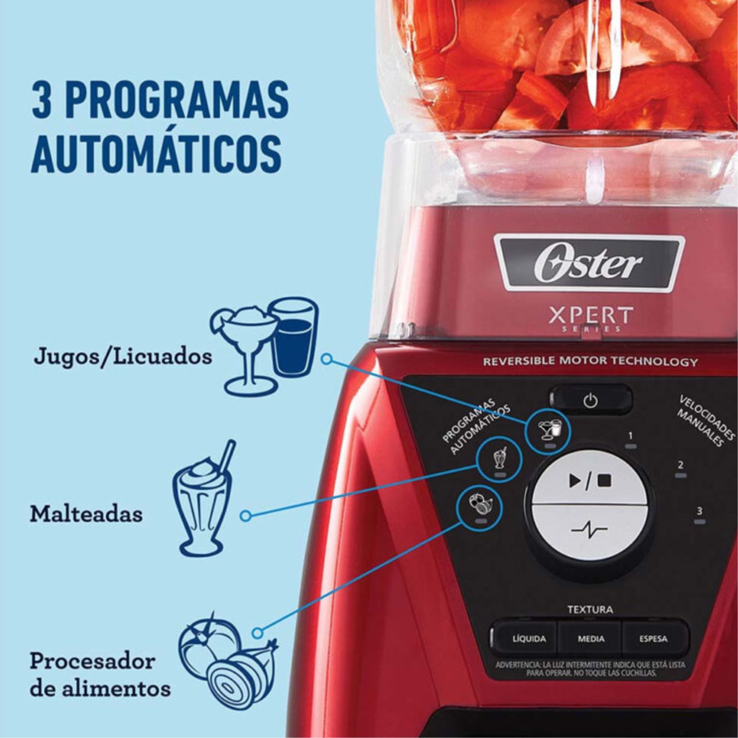 LICUADORA OSTER XPERT SERIES BLST3BRPG053 ROJA CON VASO BLEND N GO - 2