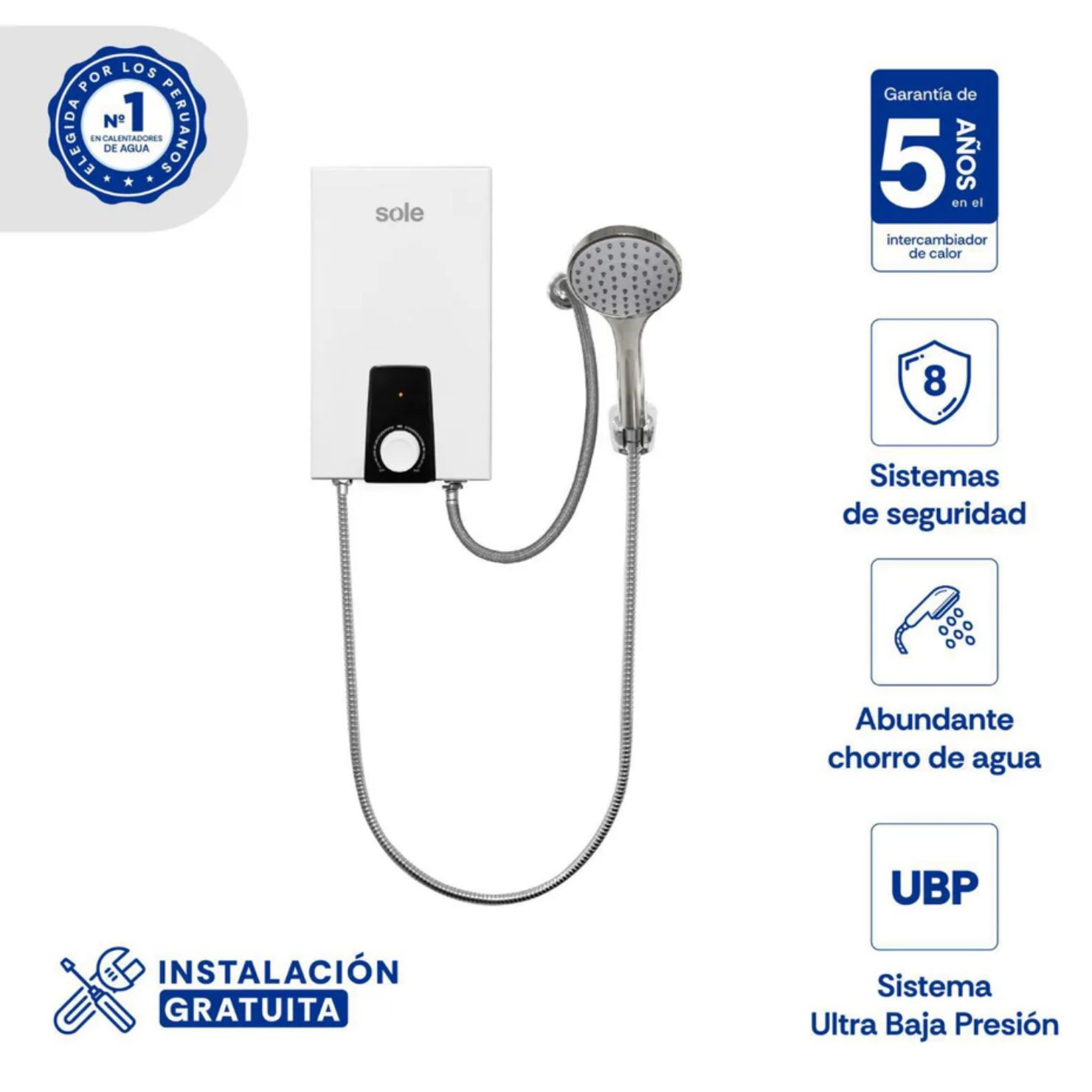 RAPIDUCHA ELECTRICA SOLE ADVANTAGE 4500W CON ACCESORIOS - 4