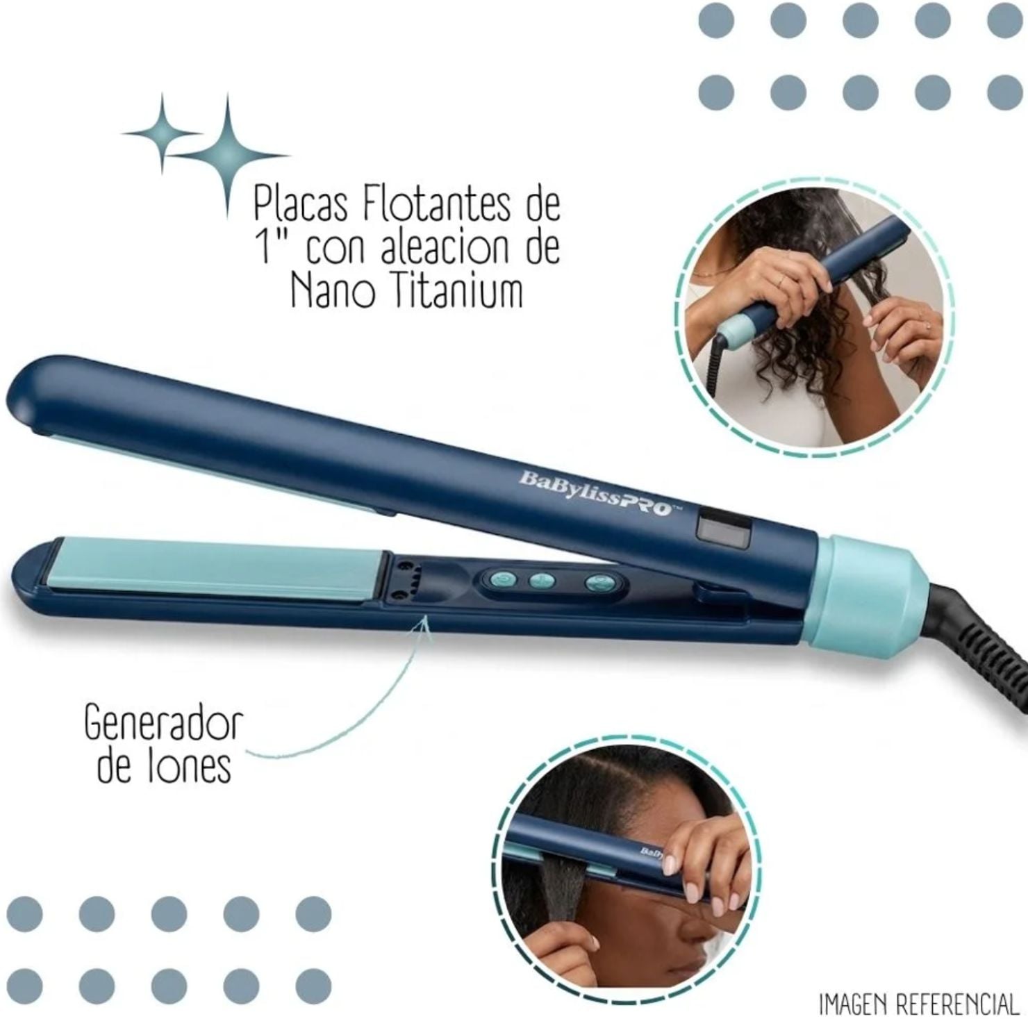 PLANCHA ALISADORA BABYLISSPRO HIP BY IONICA INDIGO BHCI2162 - 3