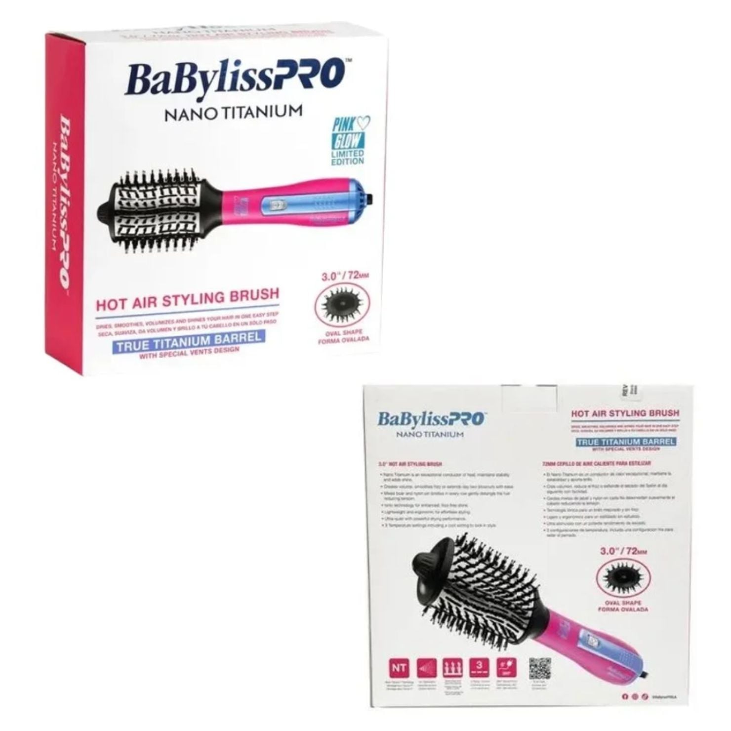 CEPILLO SECADOR DE AIRE CALIENTE BABYLISSPRO 72 MM FUCSIA GLOW - 4