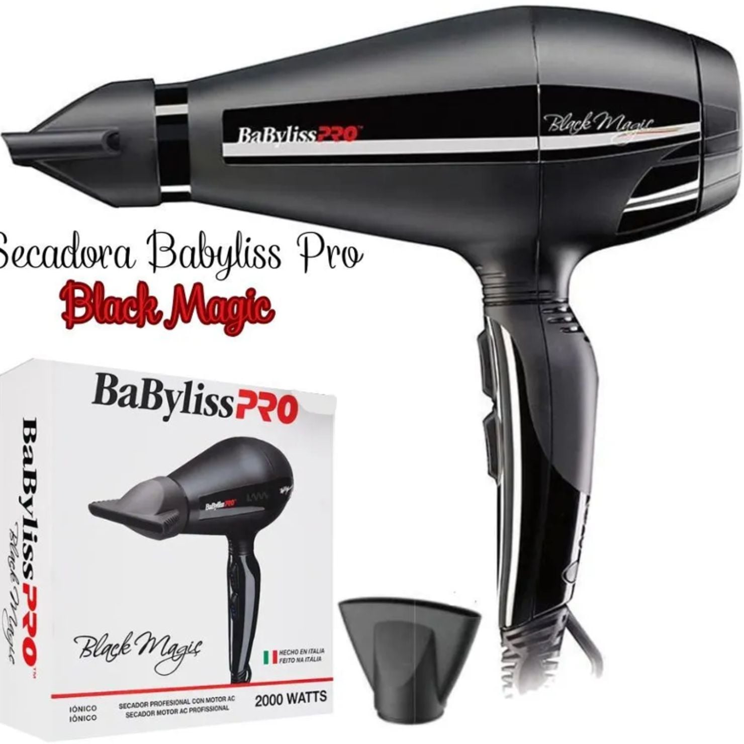 SECADORA PROFESIONAL BABYLISSPRO PRO BLACK MAGIC B6400PE - 1