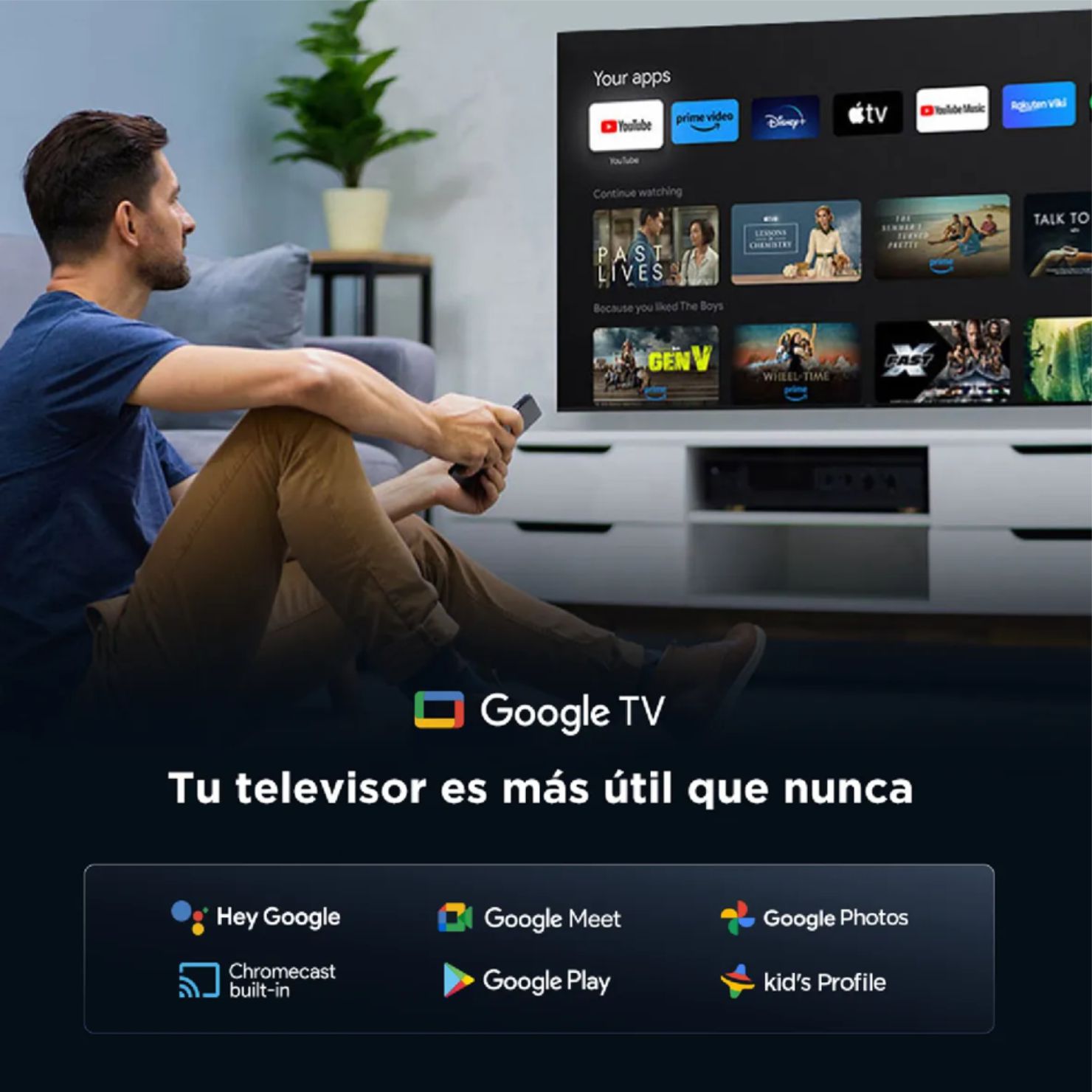TELEVISOR TCL 55 PULGADAS QLED 4K GOOGLE TV 55T6C - 3