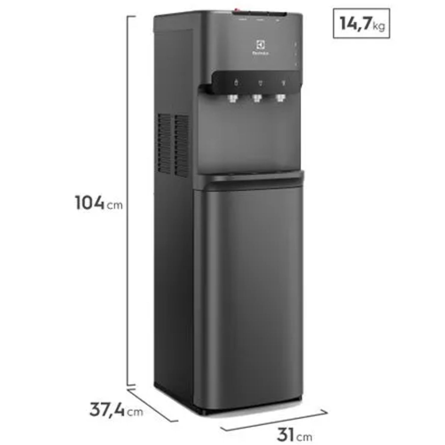 DISPENSADOR DE AGUA ELECTROLUX ED30SRBL FRÍA CALIENTE Y NATURAL - 3