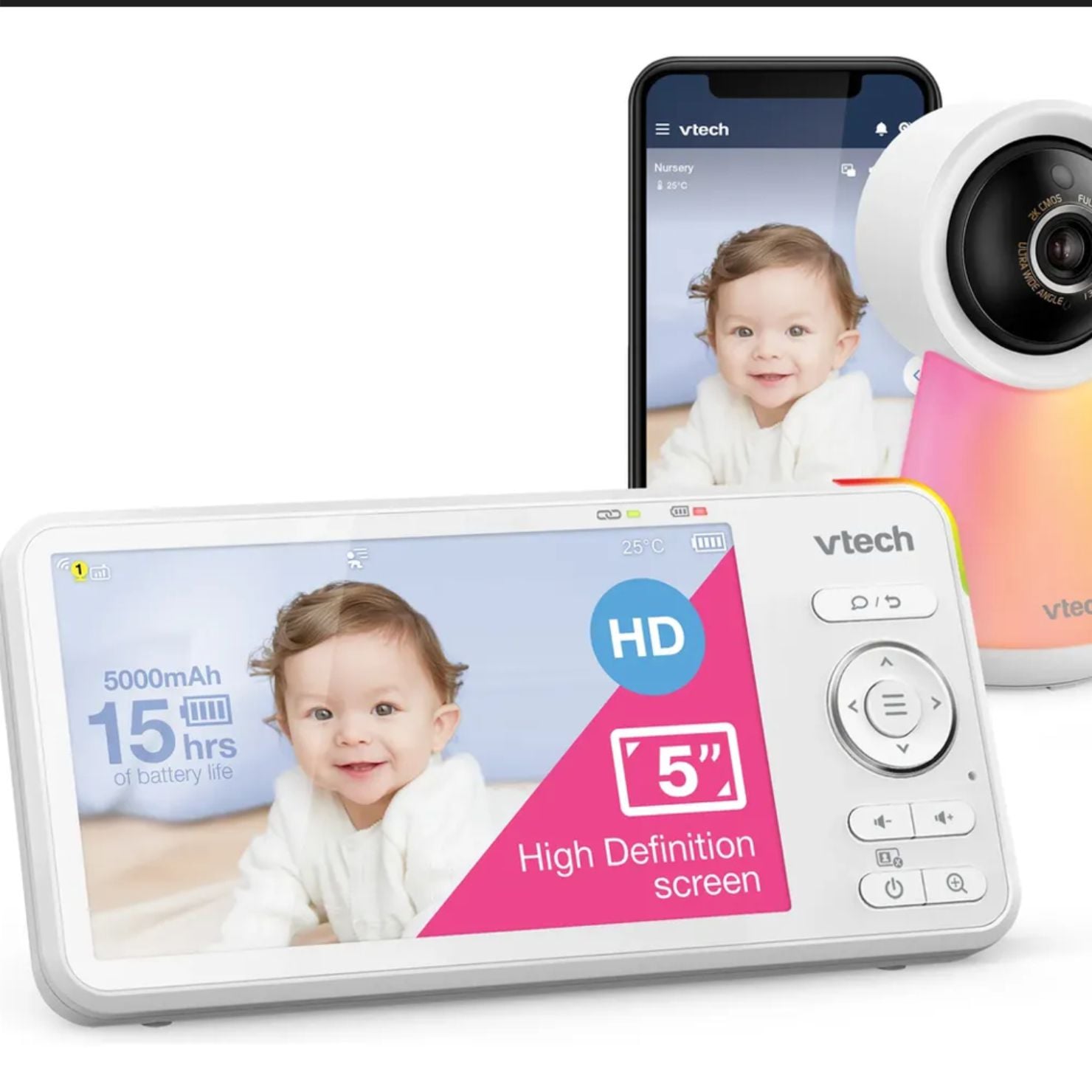 MONITOR DE BEBÉ VTECH RM5756HD WI FI PANTALLA HD DE 5 PULGADAS - 5