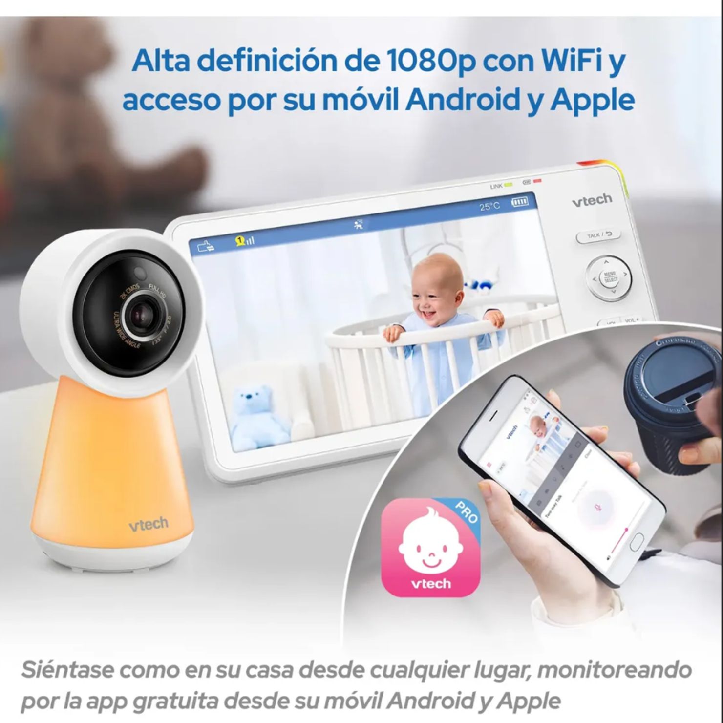 MONITOR DE BEBÉ VTECH RM5756HD WI FI PANTALLA HD DE 5 PULGADAS - 6