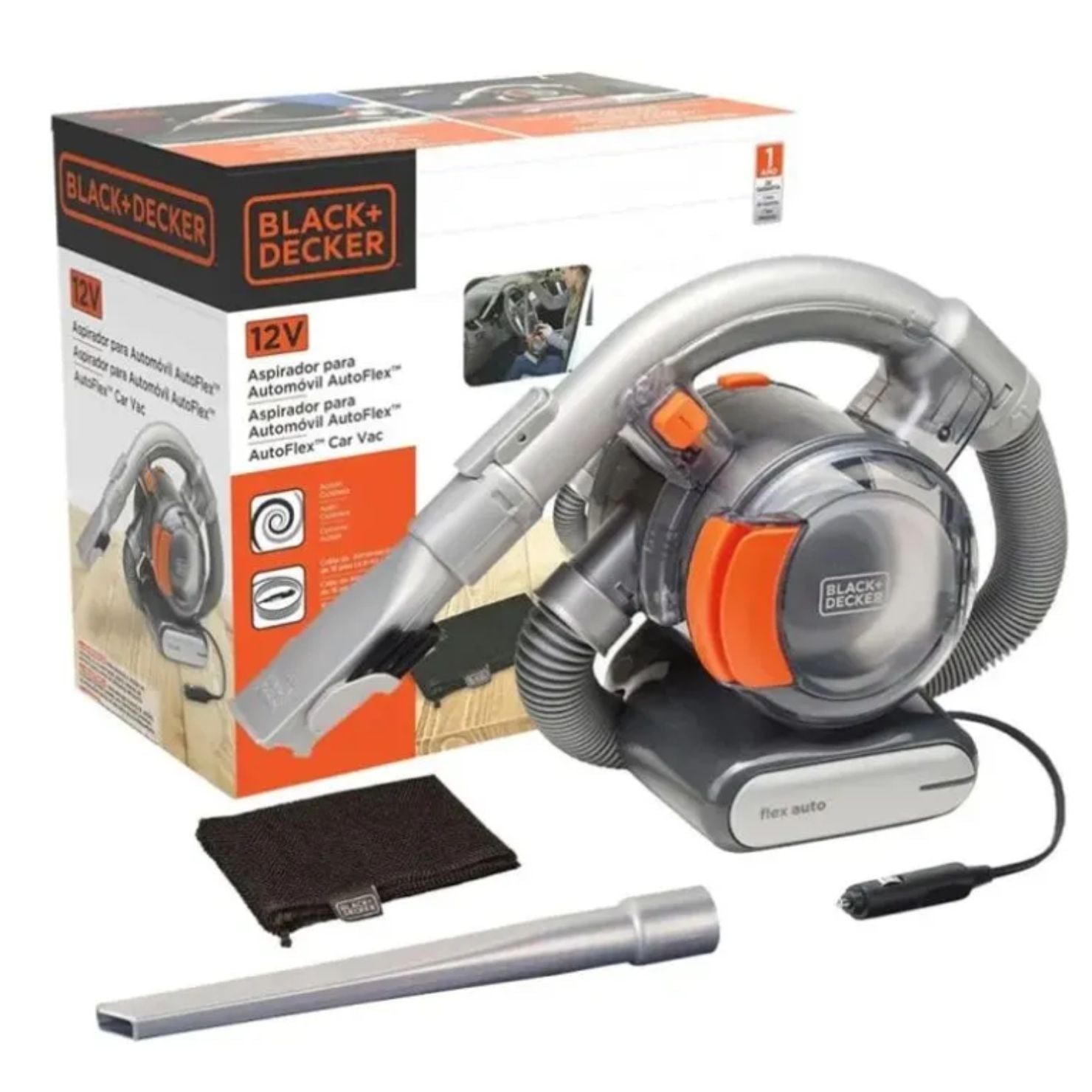 ASPIRADORA DE MANO BLACK DECKER BDCV560F LA 12V 560 ML PARA AUTO - 1