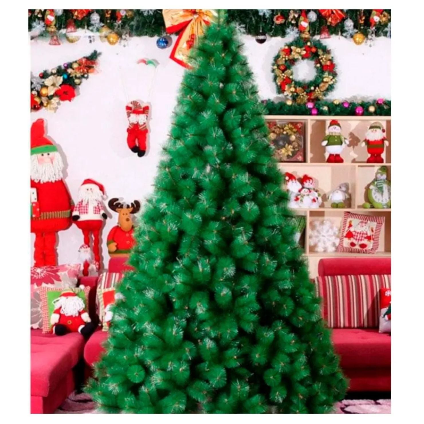 ÁRBOL DE NAVIDAD PINO COPOSO VERDE DE 180 CM B-180 - 1