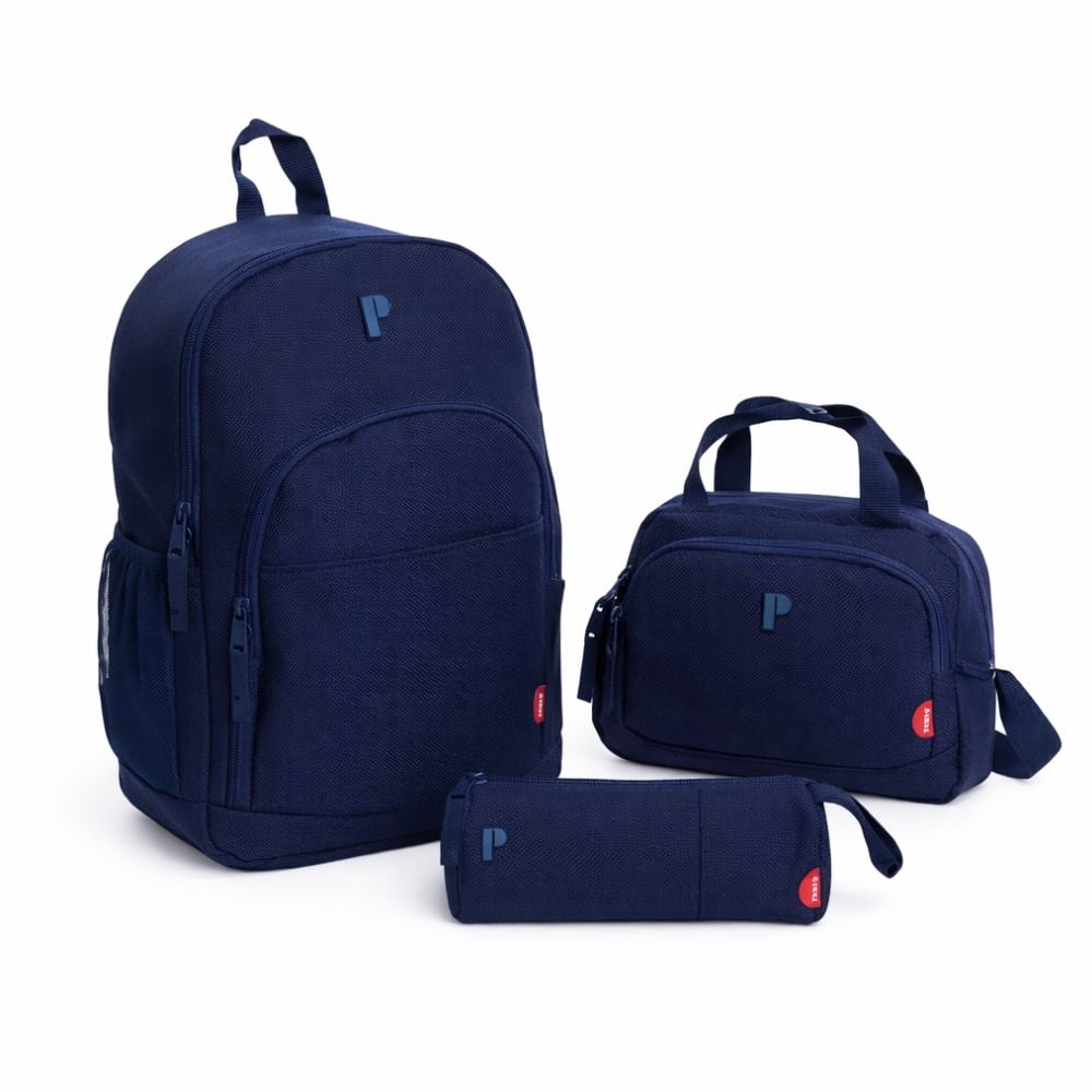 TRIPACK PORTA MOCHILA LONCHERA CARTUCHERA CARORA - 1