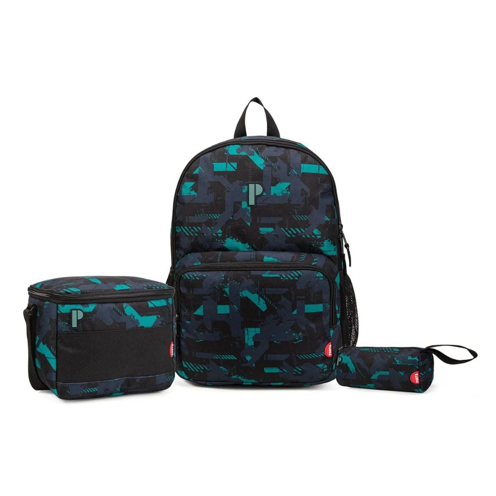 TRIPACK PORTA MOCHILA LONCHERA CARTUCHERA PORTAMAR - 1