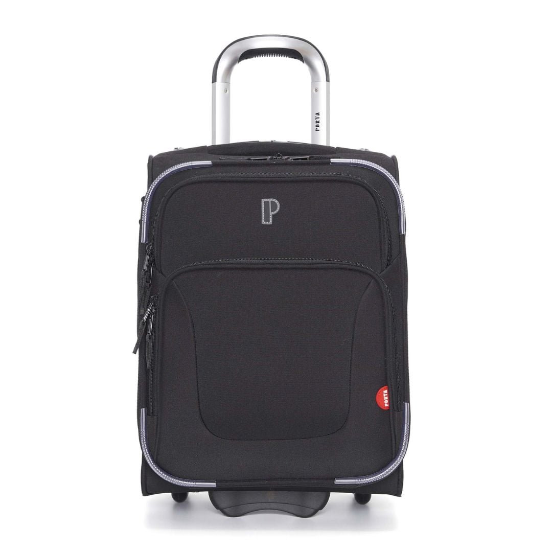 MOCHILA PORTA CARRY ON TRANSPORTER NEGRO CON RUEDAS - 1