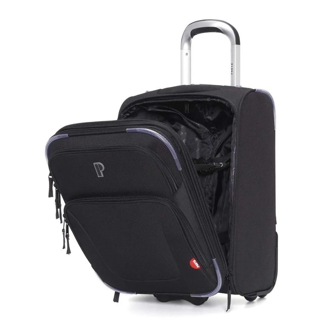 MOCHILA PORTA CARRY ON TRANSPORTER NEGRO CON RUEDAS - 3