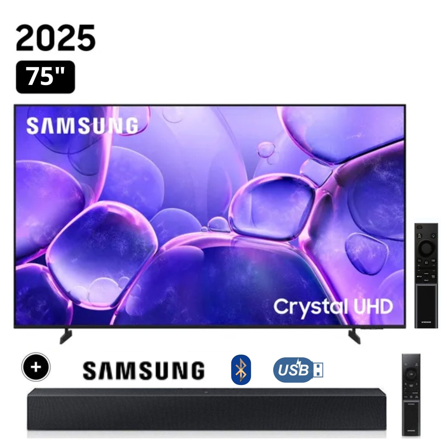 TELEVISOR SAMSUNG SMART TV 75 CRYSTAL UHD 4K UN75U8000F + SOUNDBAR HW-B400 - 1