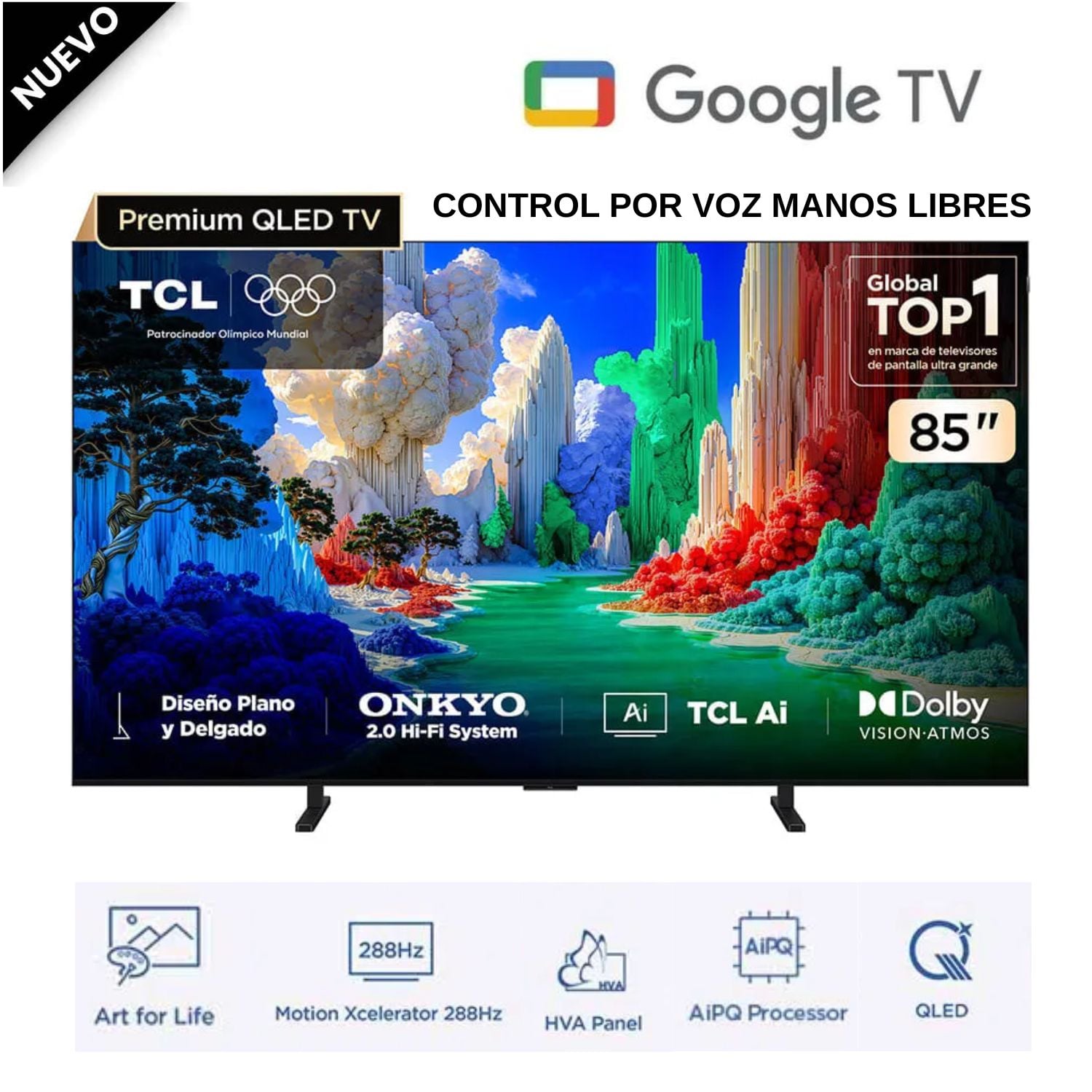 TELEVISOR TCL QLED 85 UHD 4K SMART TV 85A400 - 1