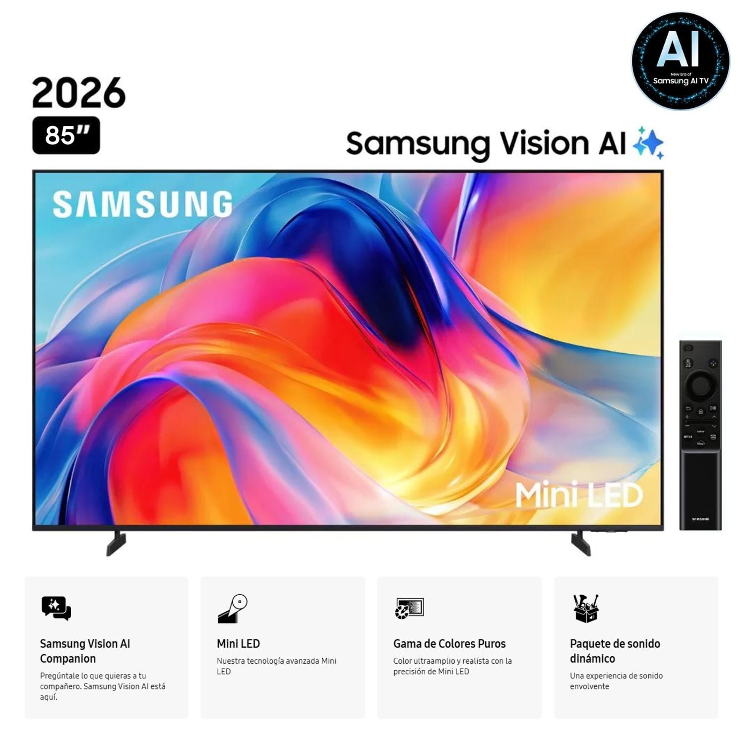 TELEVISOR SAMSUNG 85'' MINI LED M70H VISION AI SMART TV - (2026) - 1