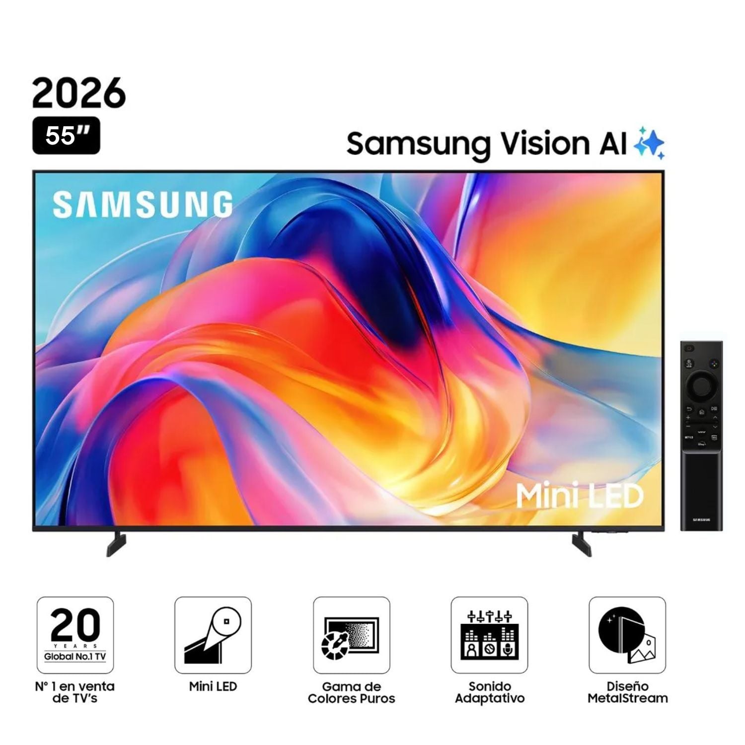 TELEVISOR SAMSUNG  55' MINI LED  55M70H VISION AI SMART TV - 2026 - 1