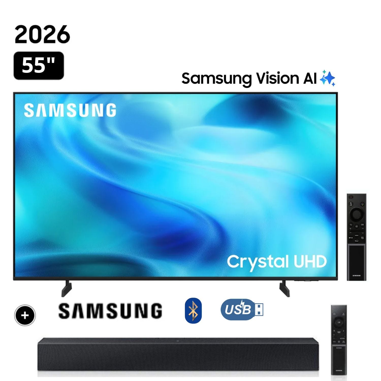 TELEVISOR SAMSUNG 55 SMART TV CRYSTAL UHD 4K UN55U8000H + SOUNDBAR HW-B400F - 1