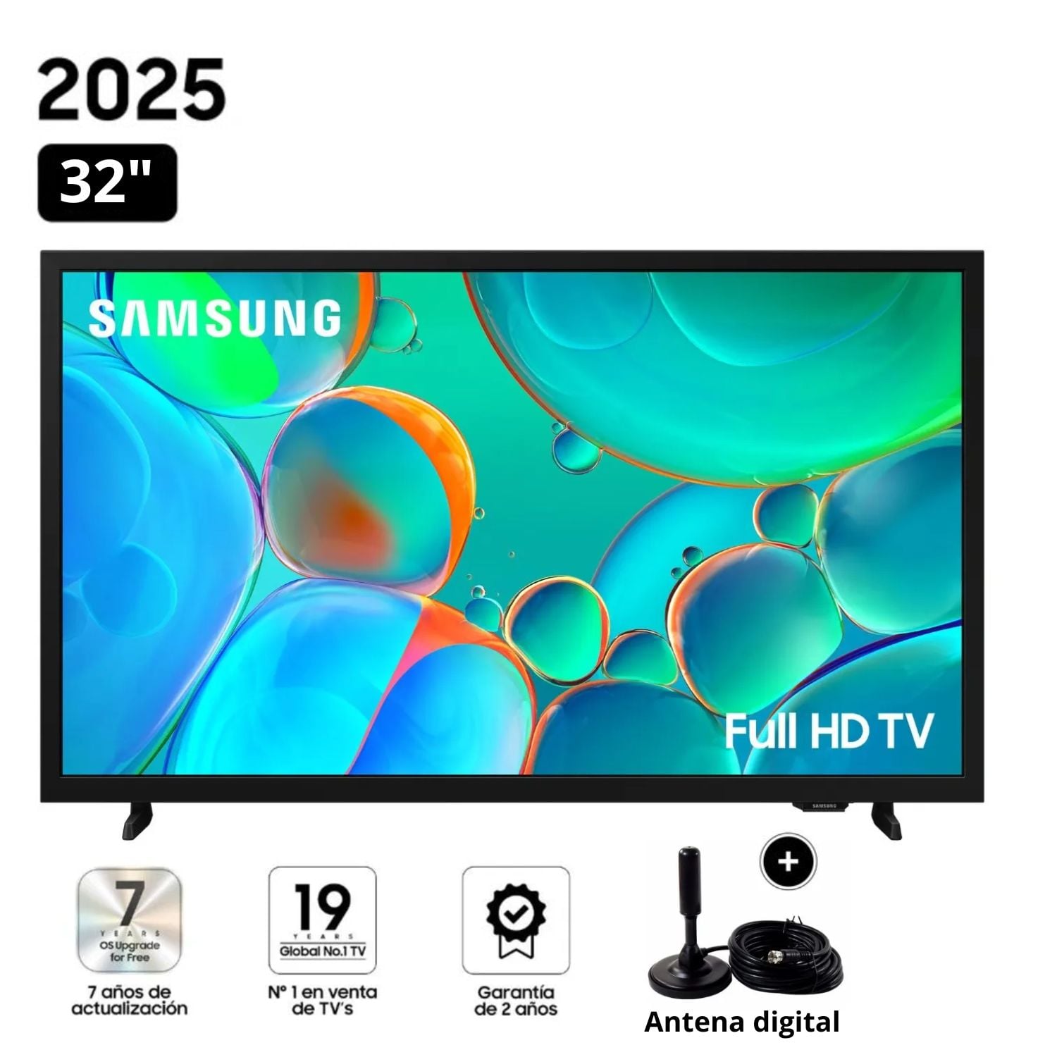 TELEVISOR SAMSUNG 32' HD SMART TV UN32H5000F + ANTENA DIGITAL - 1