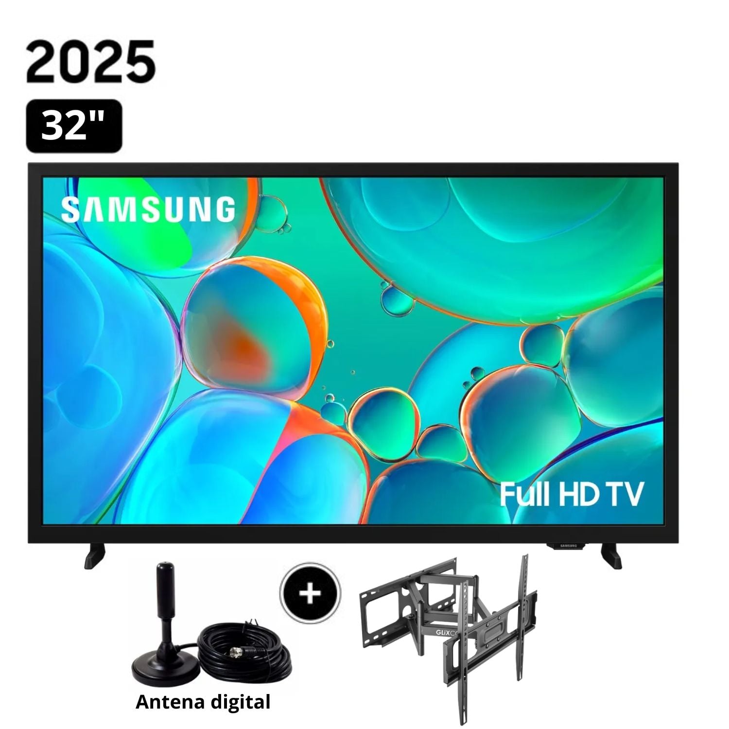 TELEVISOR SAMSUNG 32' HD SMART TV UN32H5000F + RACK GIRATORIO - 1