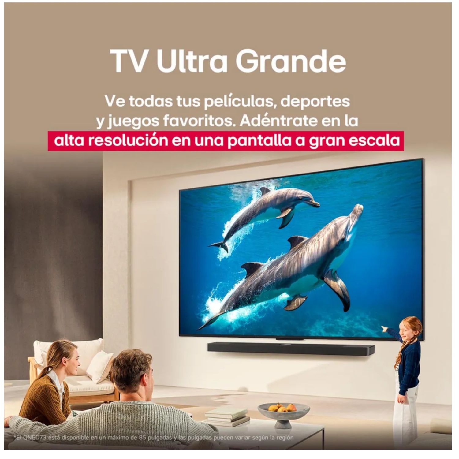 TELEVISOR LG 86 QNED 4K SMART TV THINQ AI 86QNED73ASA + SOUNDBAR HW-B400 - 6