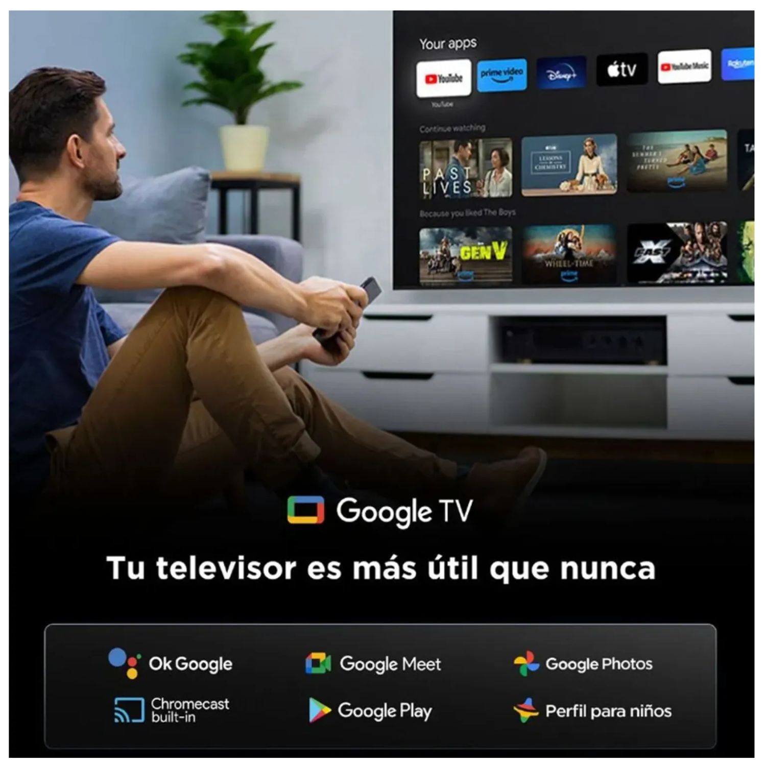 TELEVISOR TCL QD MINI LED 65' UHD 4K SMART GOOGLE TV 65C6KS - NUEVO 2025 - 2