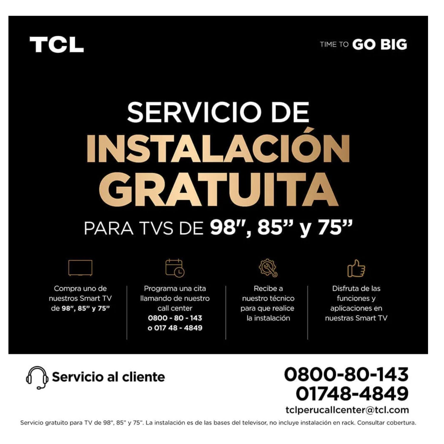 TELEVISOR TCL QLED PREMIUM 85' UHD 4K SMART TV 85A400 144HZ GOOGLE TV - 8