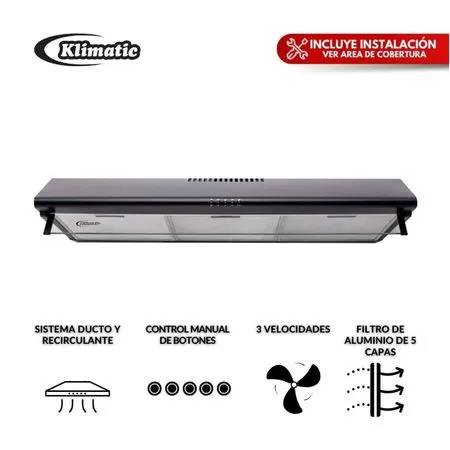 CAMPANA EXTRACTORA KLIMATIC CK-901NEM 90CM - 1