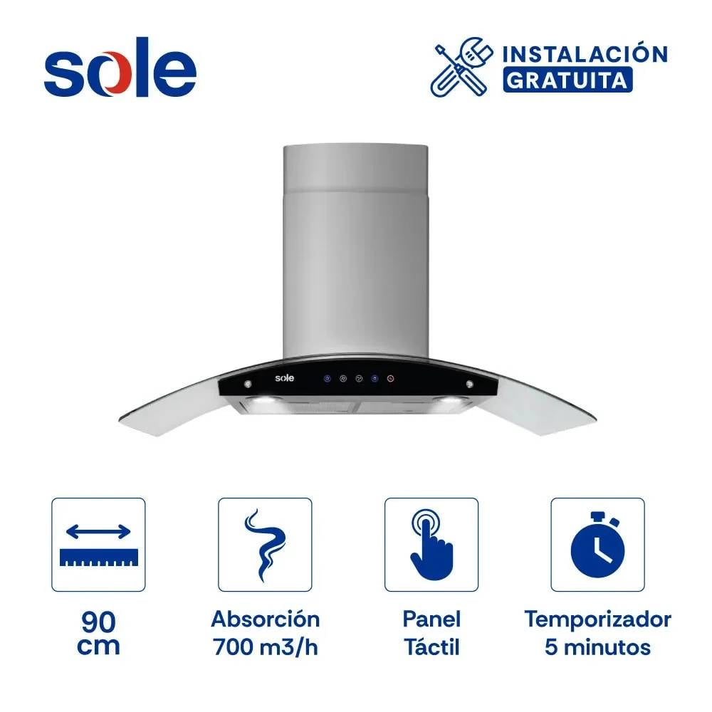 CAMPANA EXTRACTORA SOLE TURE84CO 90CM - 1