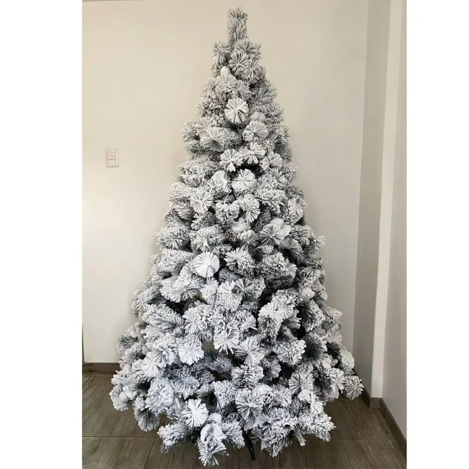 ÁRBOL DE NAVIDAD PINO NEVADO RAMA POR RAMA 210CM NR-210 - 1