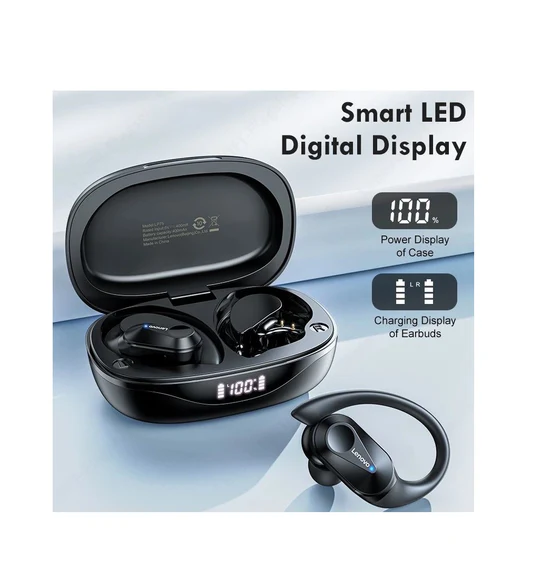 AUDIFONO BLUETOOTH LENOVO LP75 SPORTS WIRELESS 5.3 - NEGRO - 3