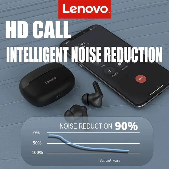 AUDIFONOS INALAMBRICOS LENOVO HT05 TWS NEGRO BLUETOOTH 5.0 - 3