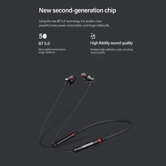 FU AUDIFONOS BLUETOOTH LENOVO HE05X DEPORTIVOS INALAMBRICOS - 4