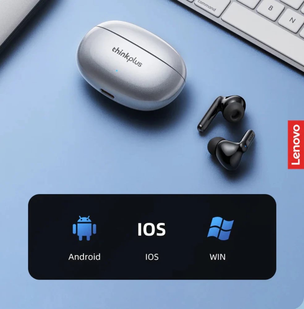 FU AUDIFONOS BLUETOOTH 5.3 LENOVO XT88 NEGRO + SOPORTE DE LAPTOP DE REGALO - 2