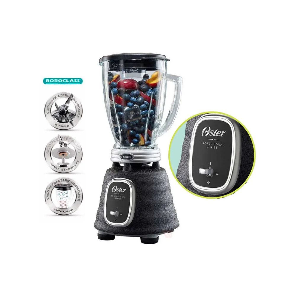 LICUADORA CLÁSICA OSTER BLST4655B NEGRA CON PERILLA ERGONÓMICA - 1