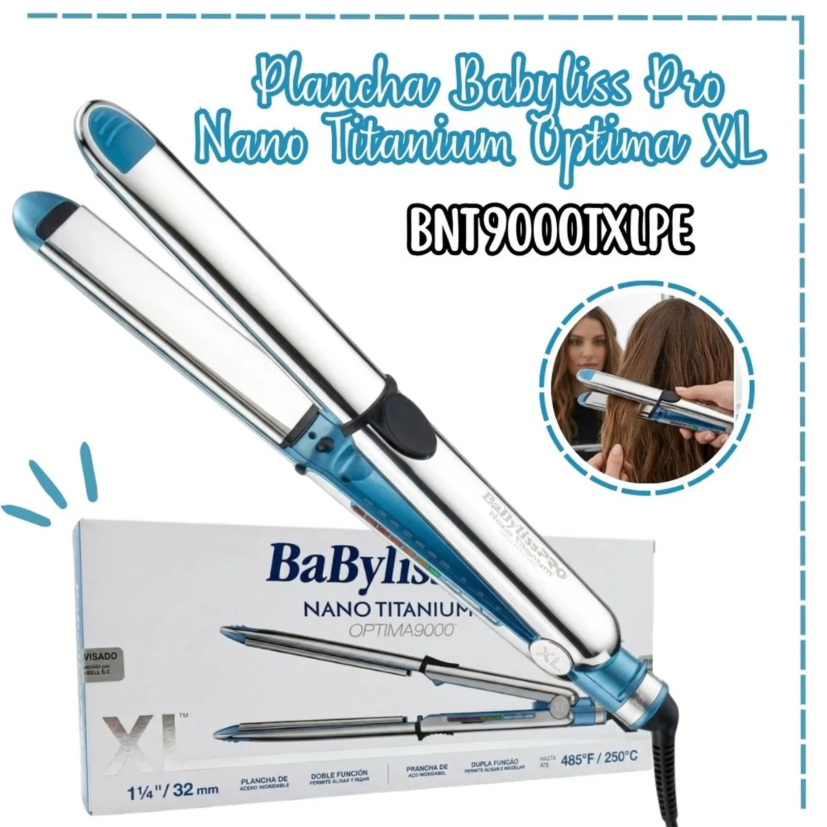 PLANCHA BABYLISSPRO OPTIMA 9000 XL NANOTITANIUM - 1