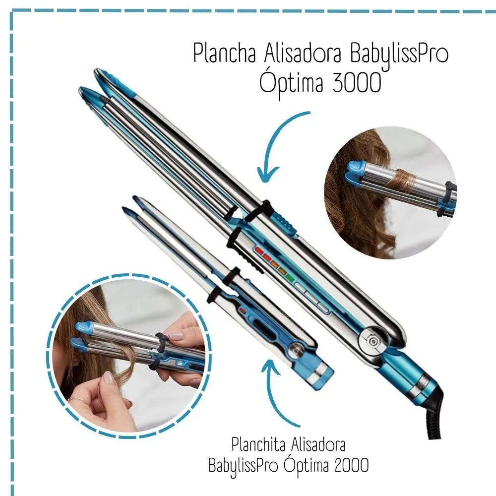 COMBO PLANCHAS PROFESIONALES PRO ÓPTIMA 2000 Y ÓPTIMA 3000 BABYLISSPRO - 2