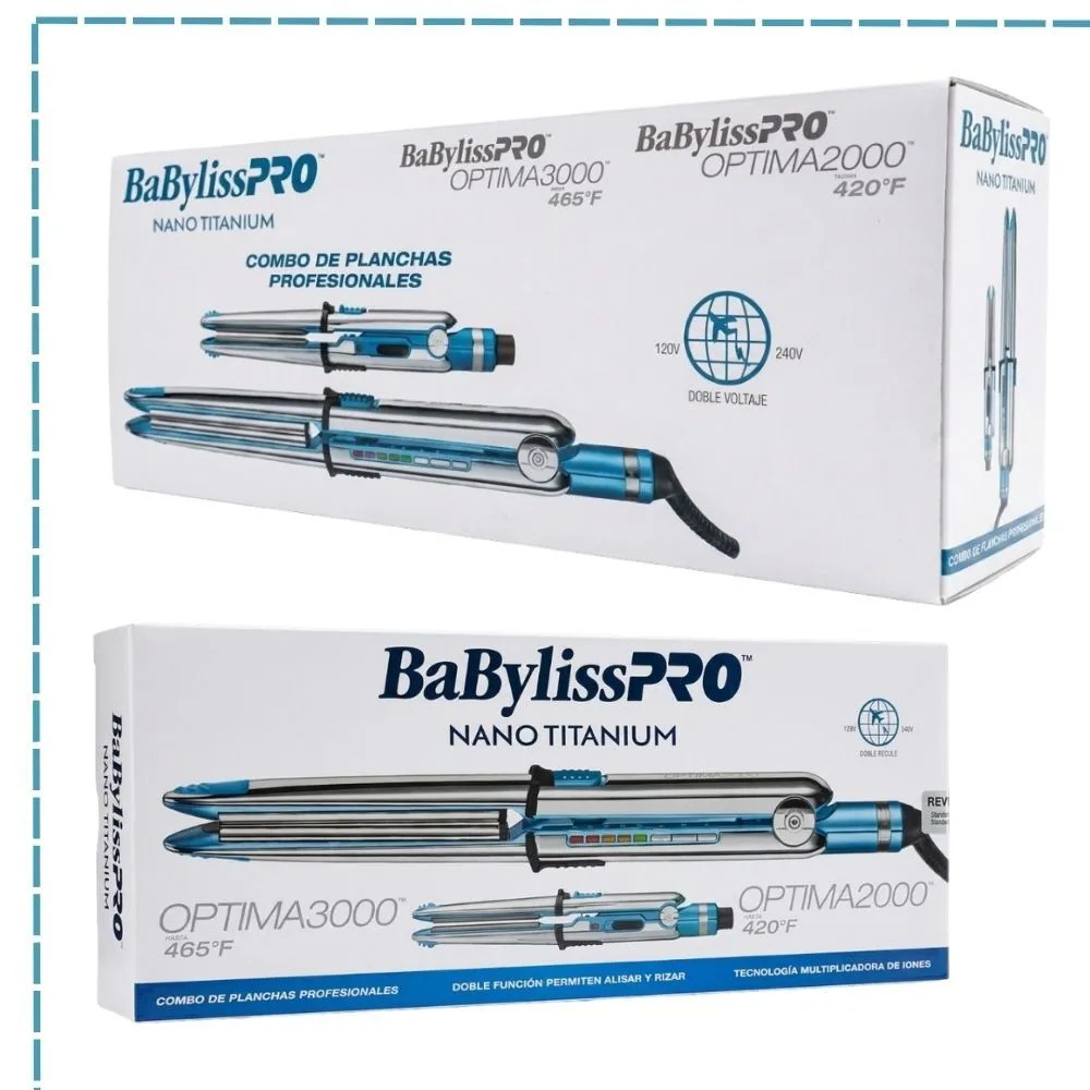 COMBO PLANCHAS PROFESIONALES PRO ÓPTIMA 2000 Y ÓPTIMA 3000 BABYLISSPRO - 3