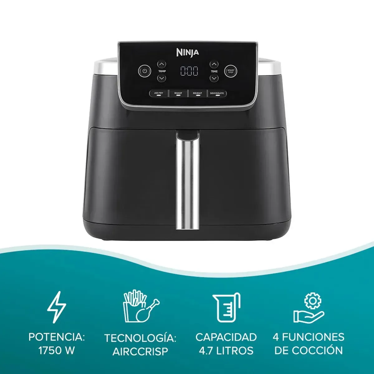 FREIDORA DE AIRE NINJA PRO 4 EN 1 DE 4.7 LITROS AF140EU - 1