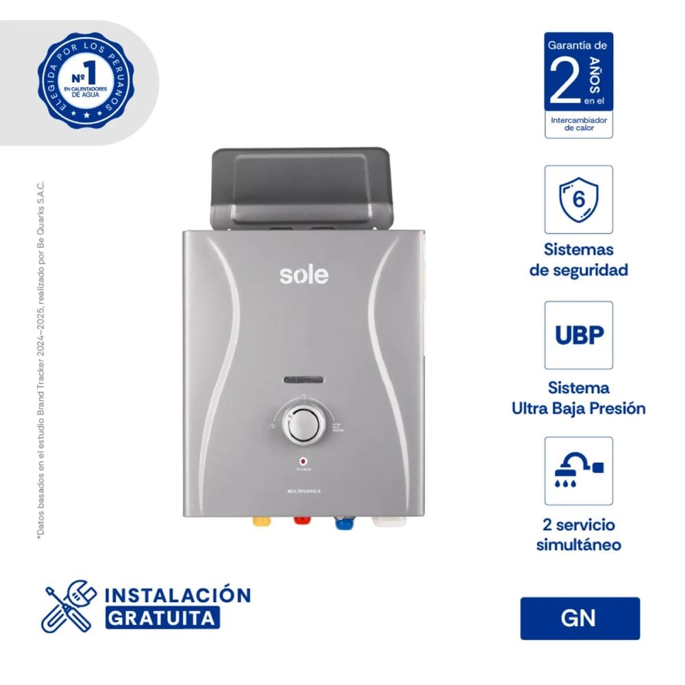 TERMA A GAS GN SOLE MULTIPUNTO 8 LT - 1