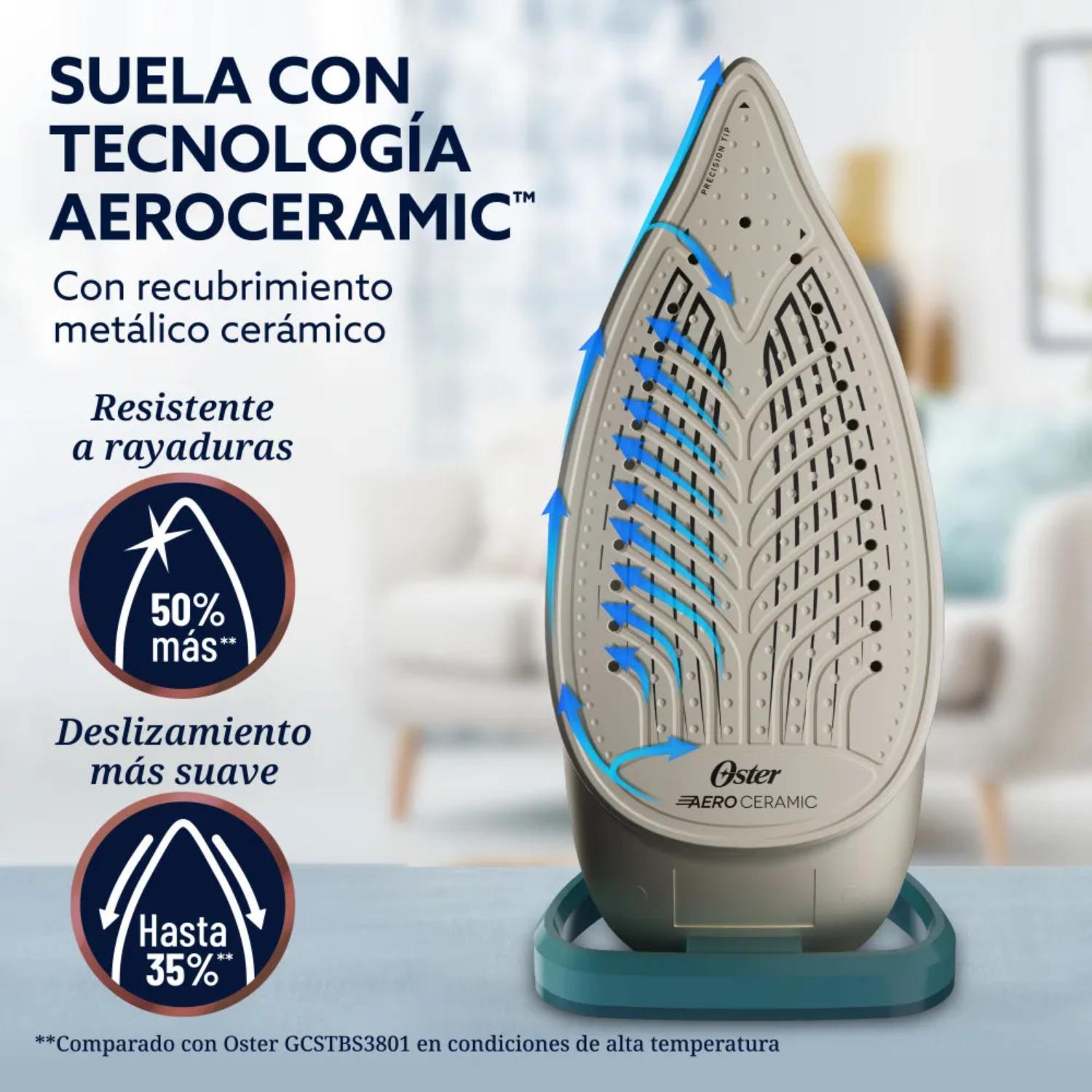 PLANCHA OSTER DE VAPOR AEROGLIDE MAX VERDE OSCURO GCSTAC7802-053 - 3