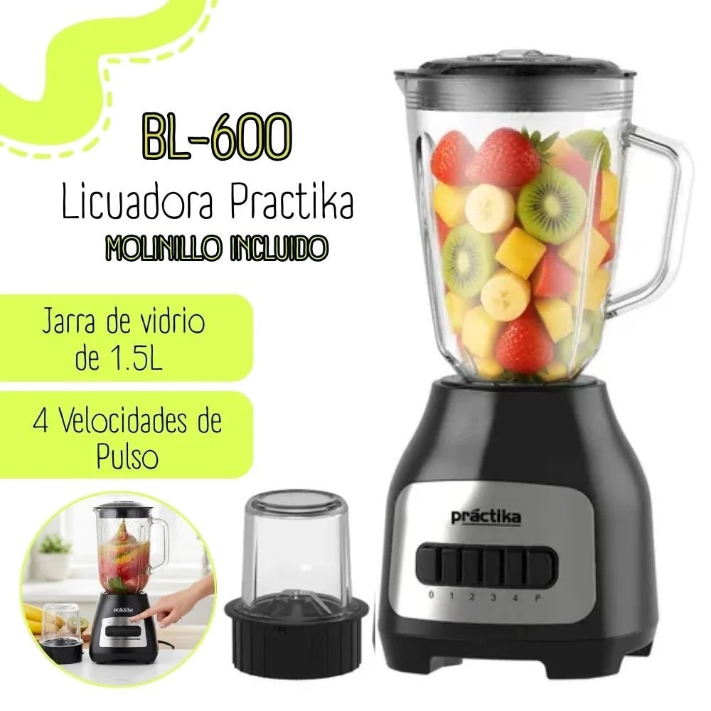 LICUADORA PRACTIKA 1.5LT DE 600 WATTS BL-600 - 1