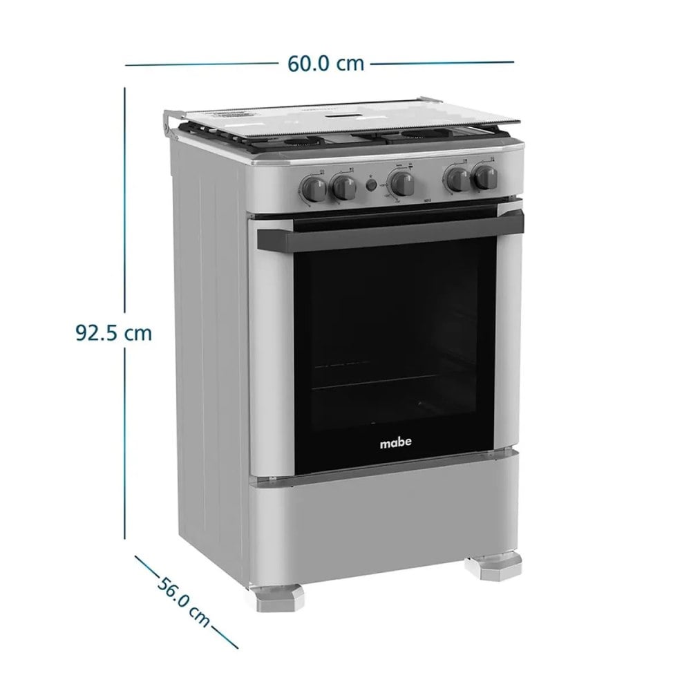 COCINA DE PISO A GAS 60CM SILVER MABE CMP6010FG1 - 3