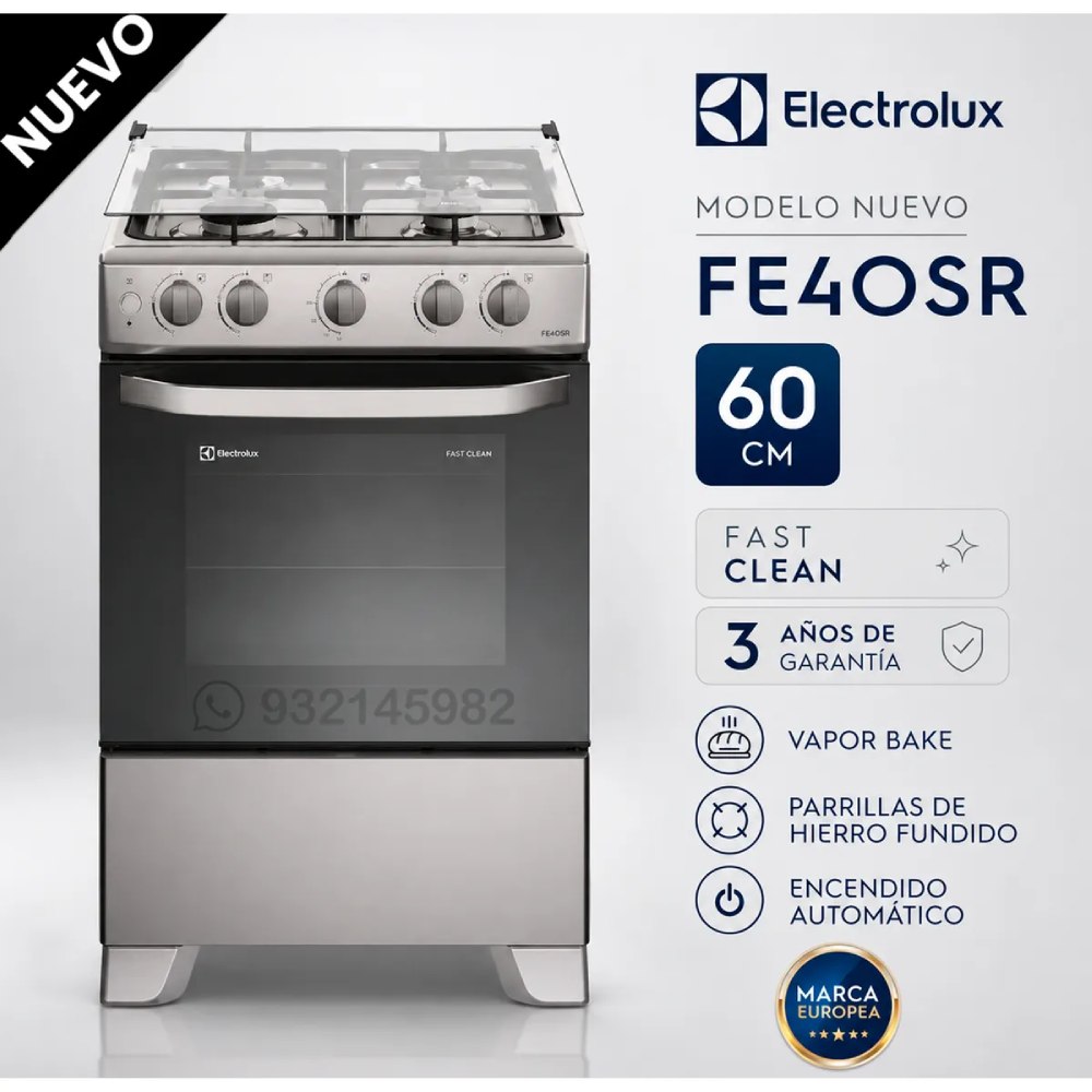 COCINA ELECTROLUX 4 QUEMADORES 60CM  FE4OSR - 1