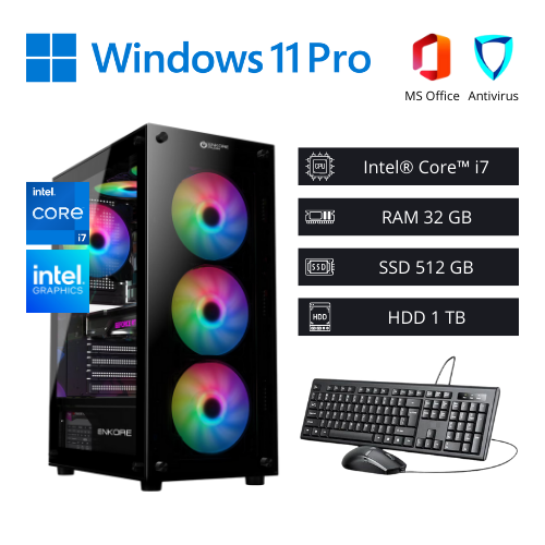 COMPUTADORA PC INTEL CORE I7 4,00 GHZ 32GB RAM 512GB SSD + 1TB HDD - 1